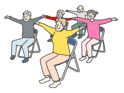 プレフォート健康サロンの報告イメージイラスト
